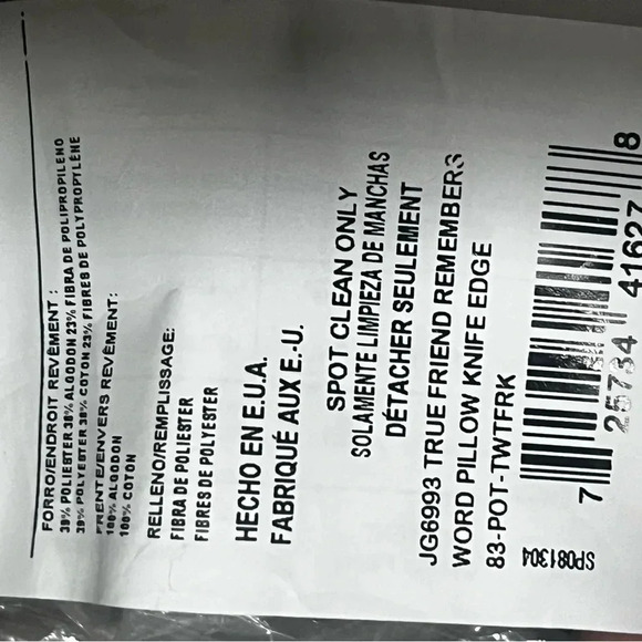 True Friend Woven Decorative Birthday Pillow NWT - Picture 5 of 11